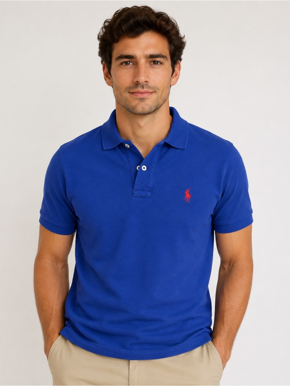 💙 Polo Ralph Lauren Blue Classic Polo Shirt | Size Large - 100% Cotton
